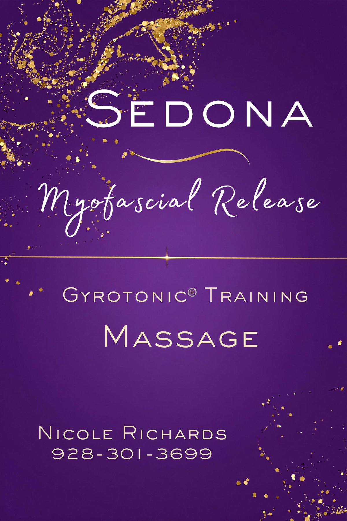 Sedona Myofascial Release window sign, Suite B3